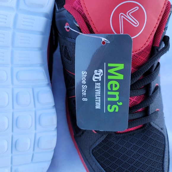 💕 NWT Actionflex Men's Shoes Black and Red - Picture 11 of 13